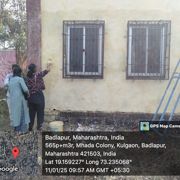 Special Project Of Anganwadi Painting Taken In Ron Village- Residential NSS Camp 2024-2025